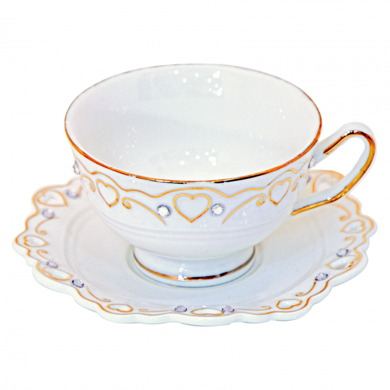 Բաժակ Սուրճի HDF 10706 C6+6 Սպիտակ Քարով 2